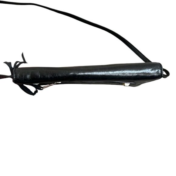 Rebecca Minkoff Black Leather Crossbody Shoulder Bag Tassels Designer Bikercore - Picture 8 of 16